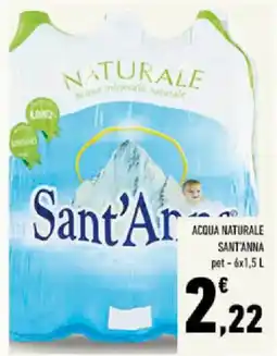 Conad Tuday Acqua naturale Sant'Anna offerta