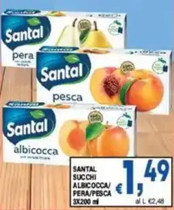 DEM Santal succhi albicocca/pera/pesca offerta