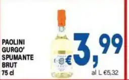 DEM Paolini Gurgò' spumante brut offerta