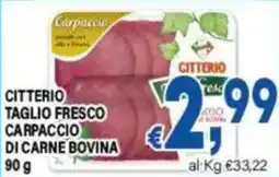 DEM Citterio taglio fresco carpaccio di carne bovina offerta