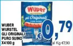 DEM Wuber Wurstel gli Originali puro suino offerta