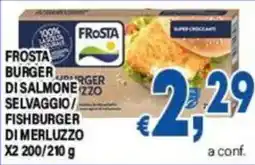 DEM Frosta burger di salmone selvaggio / fishburger di merluzzo offerta