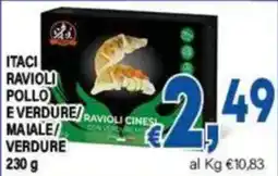 DEM Itaci ravioli pollo e verdure/maiale/verdure offerta
