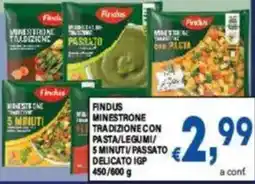 DEM Findus minestrone tradizione con pasta/legumi/passato delicato igp offerta