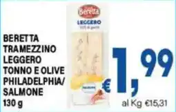 DEM Beretta tramezzino leggero tonno e olive philadelphia/salmone offerta