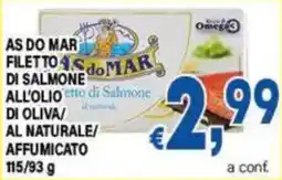 DEM As do Mar filetto di salmone all'olio di oliva al naturale affumicato offerta