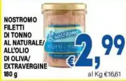 DEM Nostromo filetti di tonno al naturale all'olio di oliva extravergine offerta