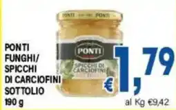 DEM Ponti funghi/spicchi di carciofini sottolio offerta