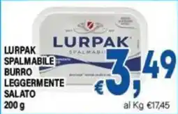 DEM Lurpak spalmabile burro leggermente salato offerta