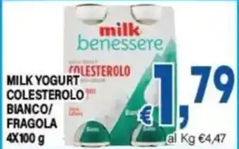 Milk Yogurt Colesterolo Bianco/Fragola
