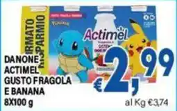 DEM Danone Actimel gusto fragola e banana offerta