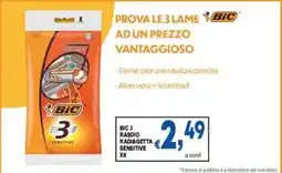 DEM BIC 3 RASOIO RADI&GETTA SENSITIVE offerta