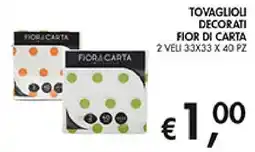 Coal Tovaglioli decorati Fior di carta offerta