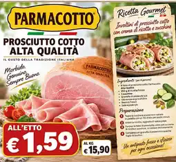 Coal Prosciutto cotto Parmacotto offerta