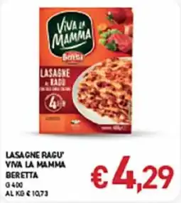 Coal Lasagne Ragu' Viva la Mamma Beretta offerta