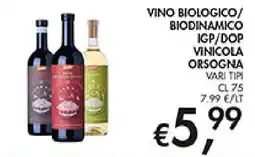 Coal Vino biologico/biodinamico IGP/DOP vinicola Orsogna offerta