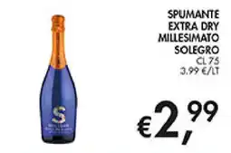 Coal Spumante extra dry millesimato Solegro offerta