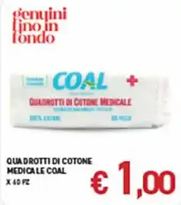 Coal Quadrotti di cotone medicale Coal offerta