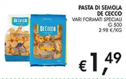 Coal Pasta di semola De Cecco offerta