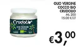 Coal Olio vergine di cocco Crudollo offerta