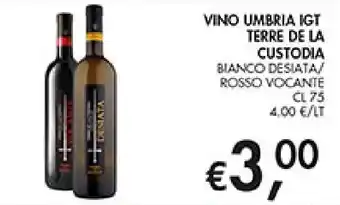 Vino umbria IGT Terre de la Custodia