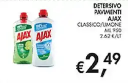 Coal Detersivo pavimenti Ajax classico/limone offerta