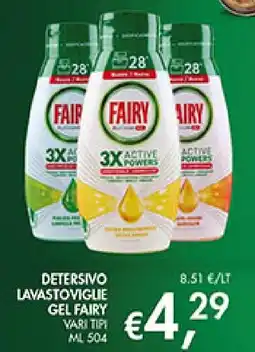 Coal Detersivo lavastoviglie gel fairy offerta