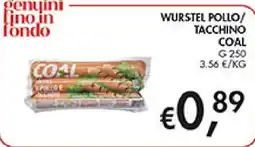 Coal Wurstel pollo/tacchino Coal offerta