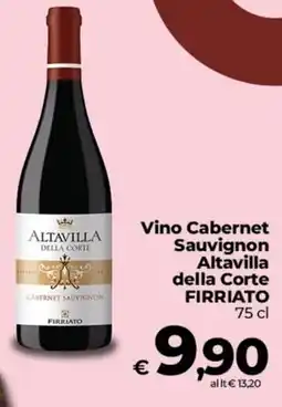 Ipercoop Radenza Vino Cabernet Sauvignon Altavilla della Corte Firriato offerta