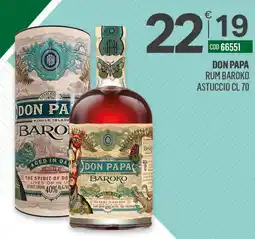 Tutto Risparmio Cash&Carry Don Papa Rum Baroko Astuccio offerta