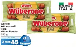 Carrefour Würstel Wüberone di Pollo offerta