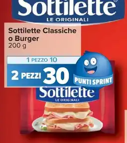 Carrefour Sottilette Classiche o Burger offerta