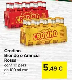 Carrefour Crodino Biondo o Arancia Rossa offerta