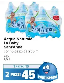 Carrefour Acqua Naturale La Baby Sant'Anna offerta