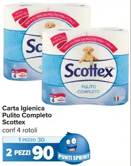 Carrefour Carta Igienica Pulito Completo Scottex offerta