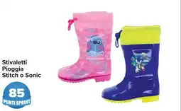 Carrefour Stivaletti Pioggia Stitch o Sonic offerta