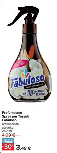 Carrefour Profumatore Spray per Tessuti Fabuloso offerta