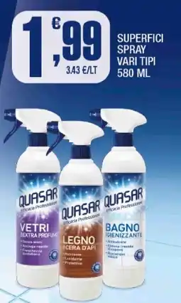 Splendidi e Splendenti Quasar superfici spray vari tipi offerta