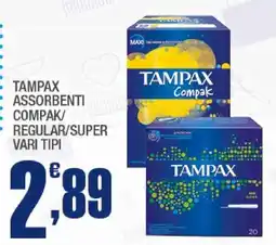Splendidi e Splendenti Tampax assorbenti compak offerta