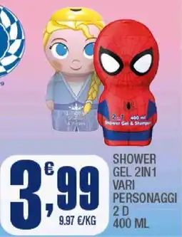Splendidi e Splendenti Shower gel 2in1 vari personaggi offerta