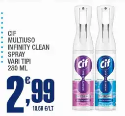 Splendidi e Splendenti Cif multiuso infinity clean spray offerta