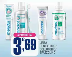Splendidi e Splendenti Linea dentifricio/collutorio/spazzolino Meridol offerta