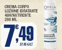Splendidi e Splendenti Crema corpo lozione idratante Omia offerta