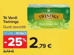 Carrefour Tè Verde Twinings offerta