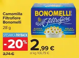 Carrefour Camomilla Filtrofiore Bonomelli offerta