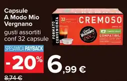 Carrefour Capsule A Modo Mio Vergnano offerta