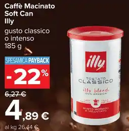 Carrefour Caffè Macinato Soft Can Illy offerta