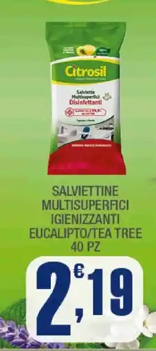 Splendidi e Splendenti Citrosil salviettine multisuperfici igienizzanti eucalipto/tea tree offerta