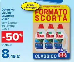 Carrefour Detersivo Liquido Lavatrice Dixan offerta