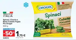 Carrefour Spinaci, Cicoria o Bieta Cubello Foglia Più Orogel offerta